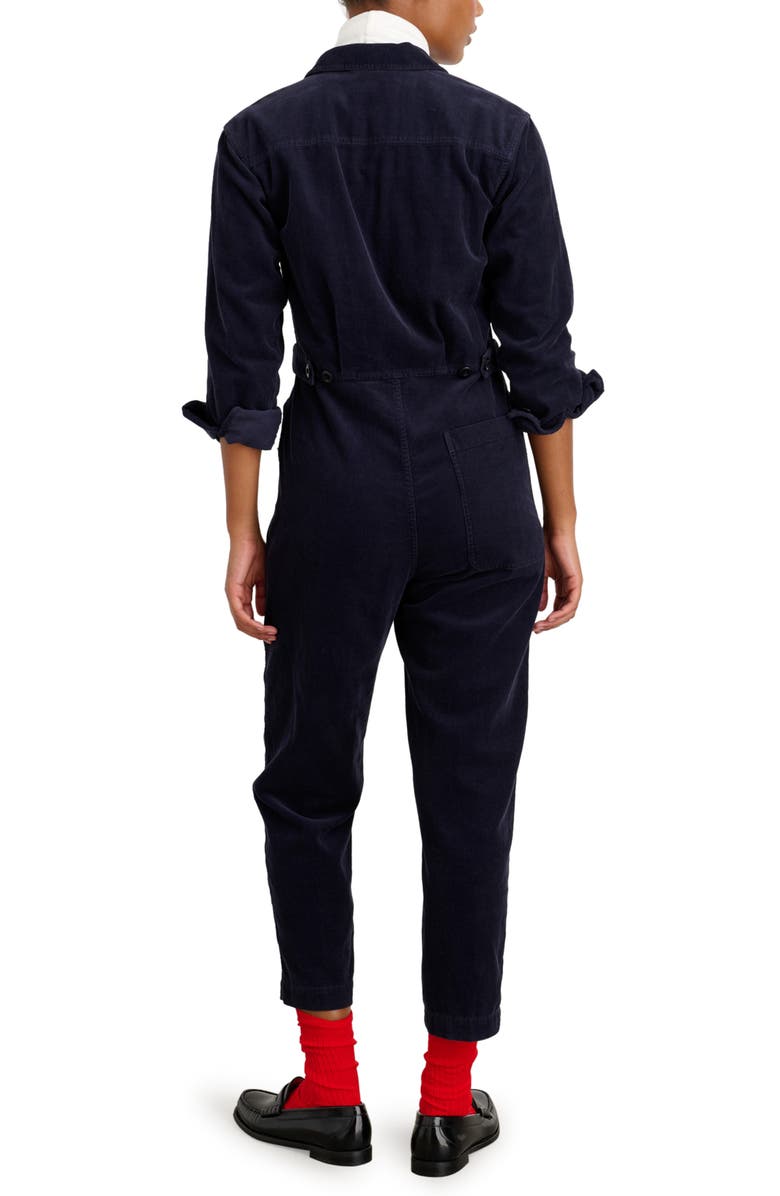 Alex Mill Fine Wale Long Sleeve Crop Cotton Jumpsuit, Alternate, color, 