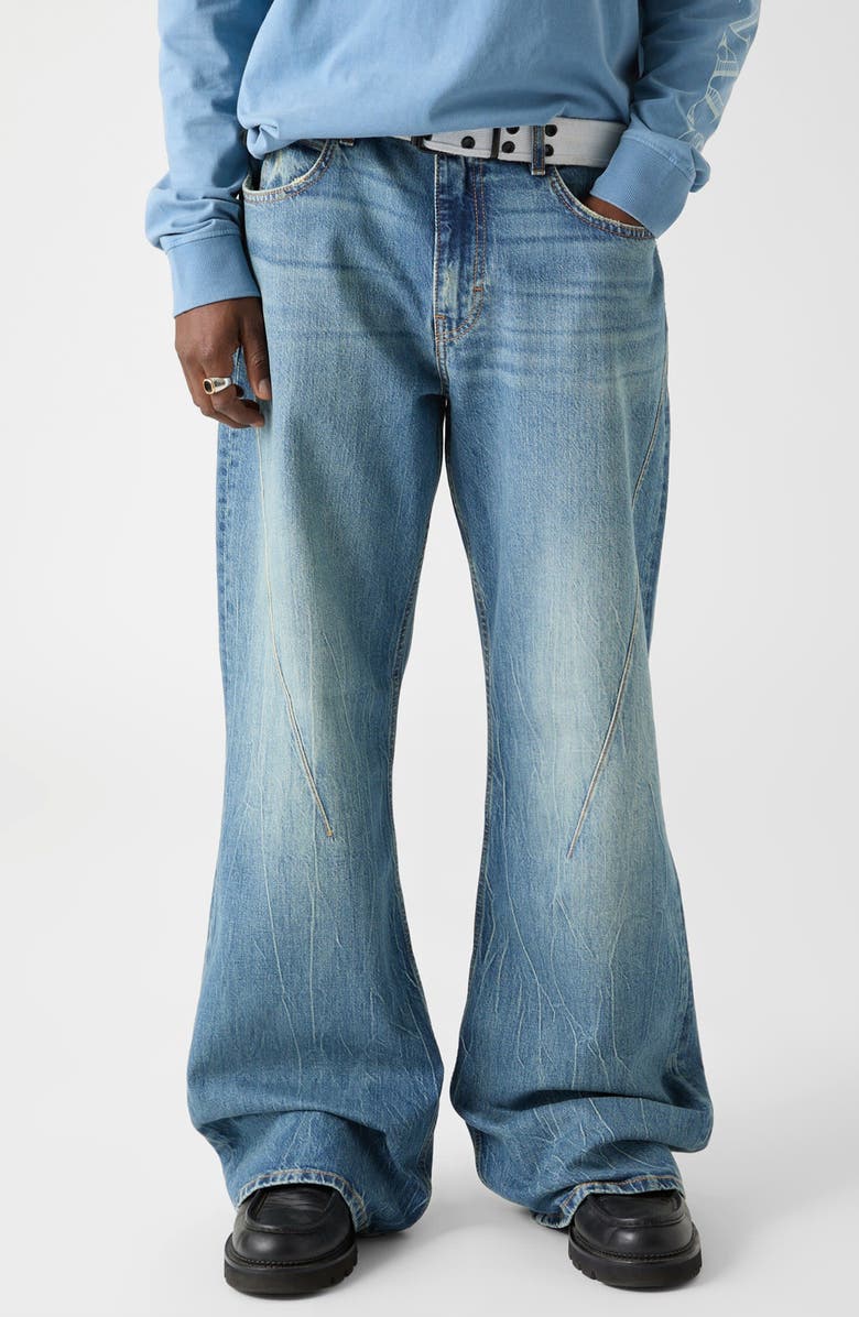 GUESS ORIGINALS Seamed Bootcut Jeans, Main, color, Light