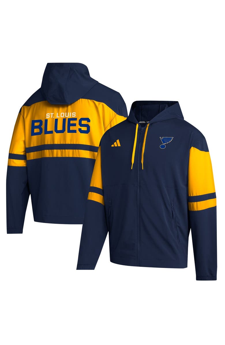 adidas Men's adidas  Navy St. Louis Blues Full-Zip Hoodie, Main, color, 