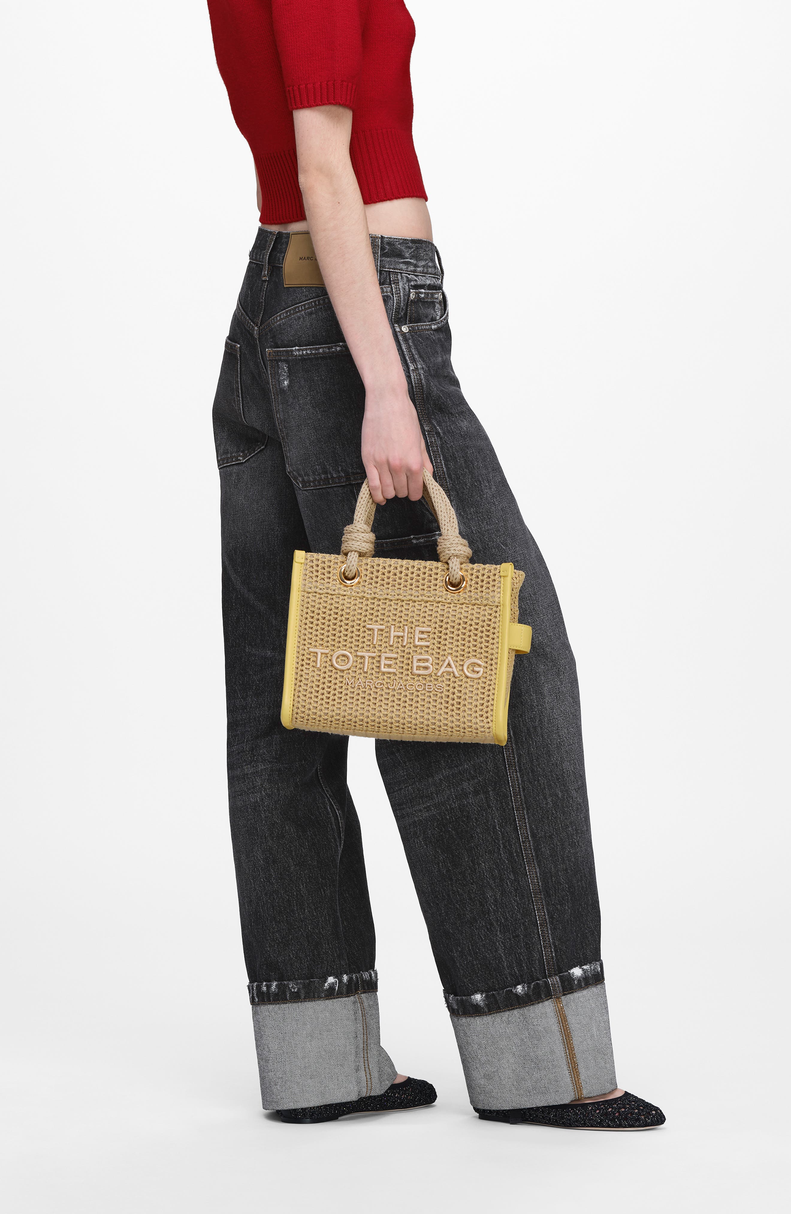 Marc Jacobs The Small Stripe Mesh Tote, Alternate, color, Natural
