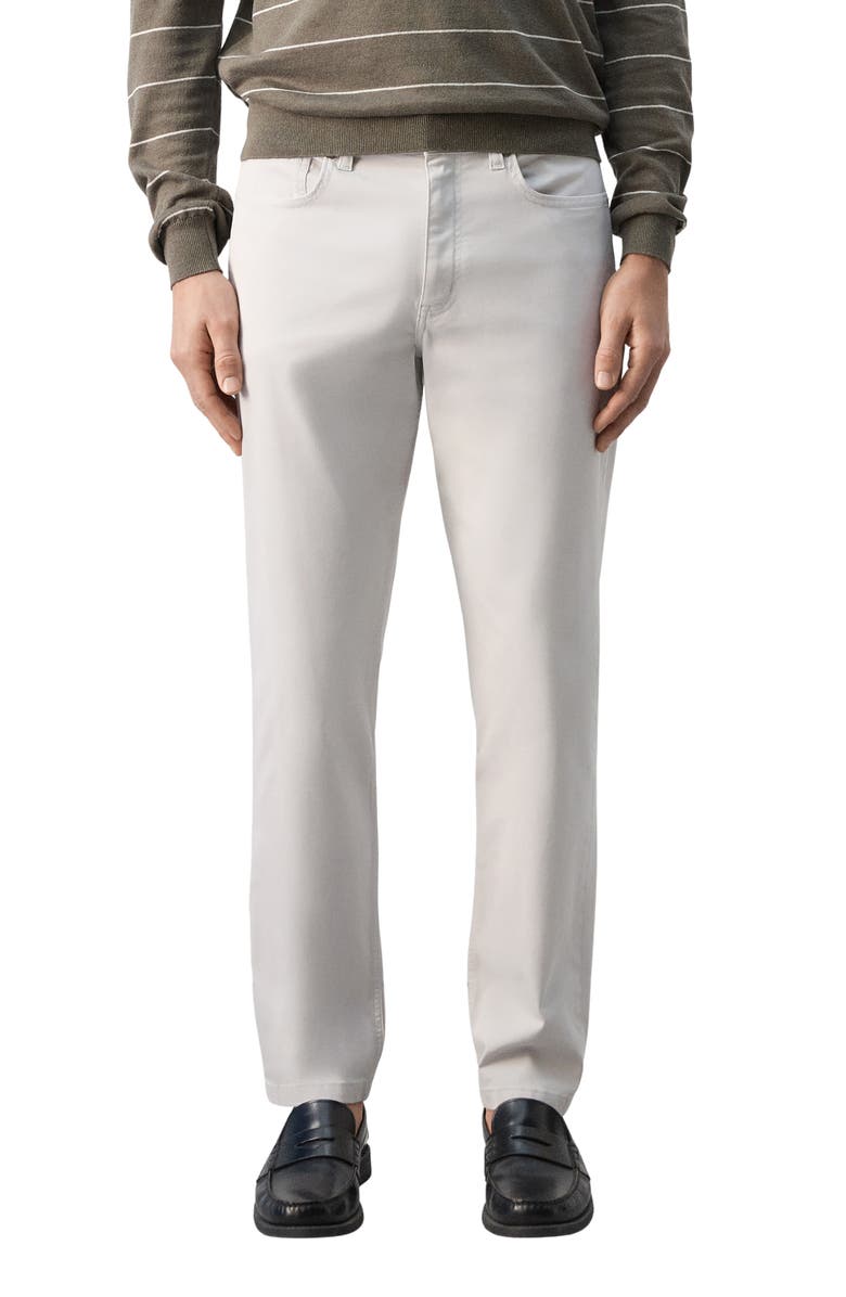 MANGO Regular Fit Straight Leg Jeans, Main, color, Ice Grey