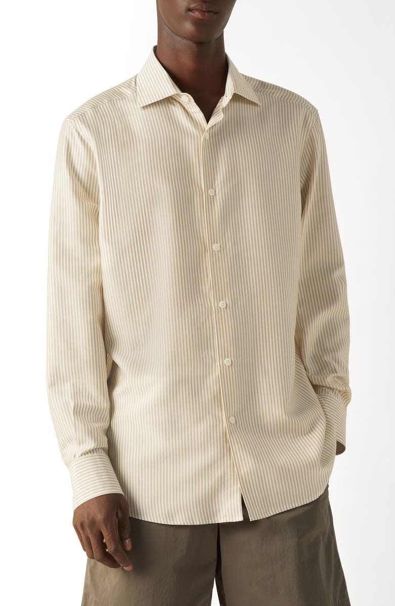 ZEGNA Silk Shirt, Main, color, 