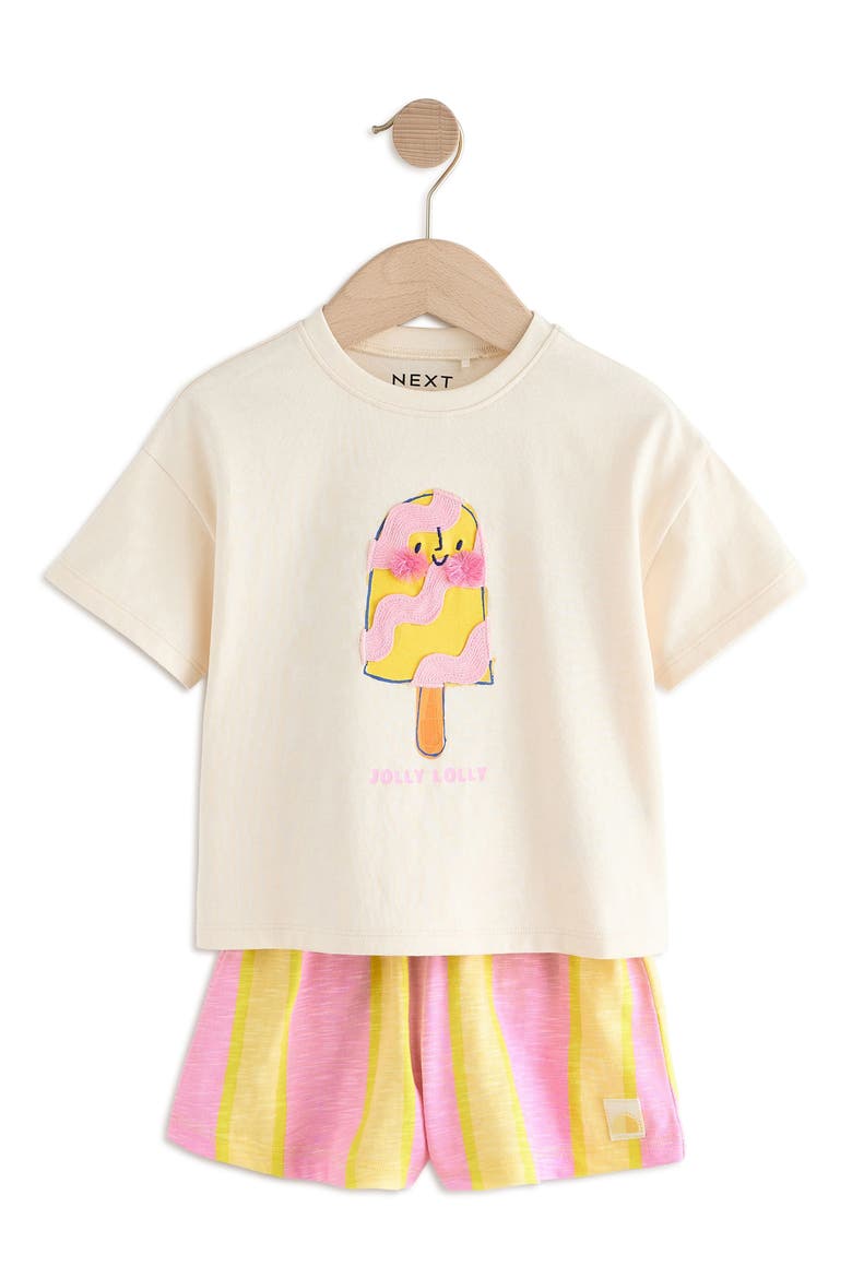 Kids' Lolly T-Shirt & Shorts Set, Main, color, YELLOW