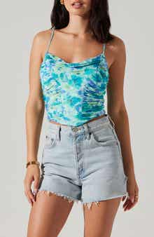 ASTR the Label Tippi Floral Ruched Side Camisole