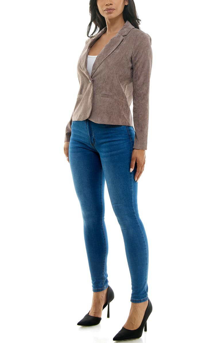 Nina Leonard Corduroy Single Button Front Blazer, Alternate, color, 