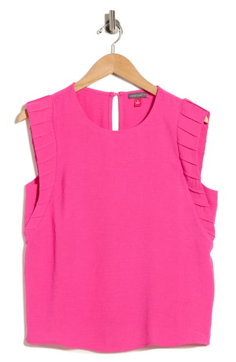 Pleat Sleeve Shell Top