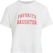 Favorite Daughter The Collegiate Logo Crop Graphic T-Shirt