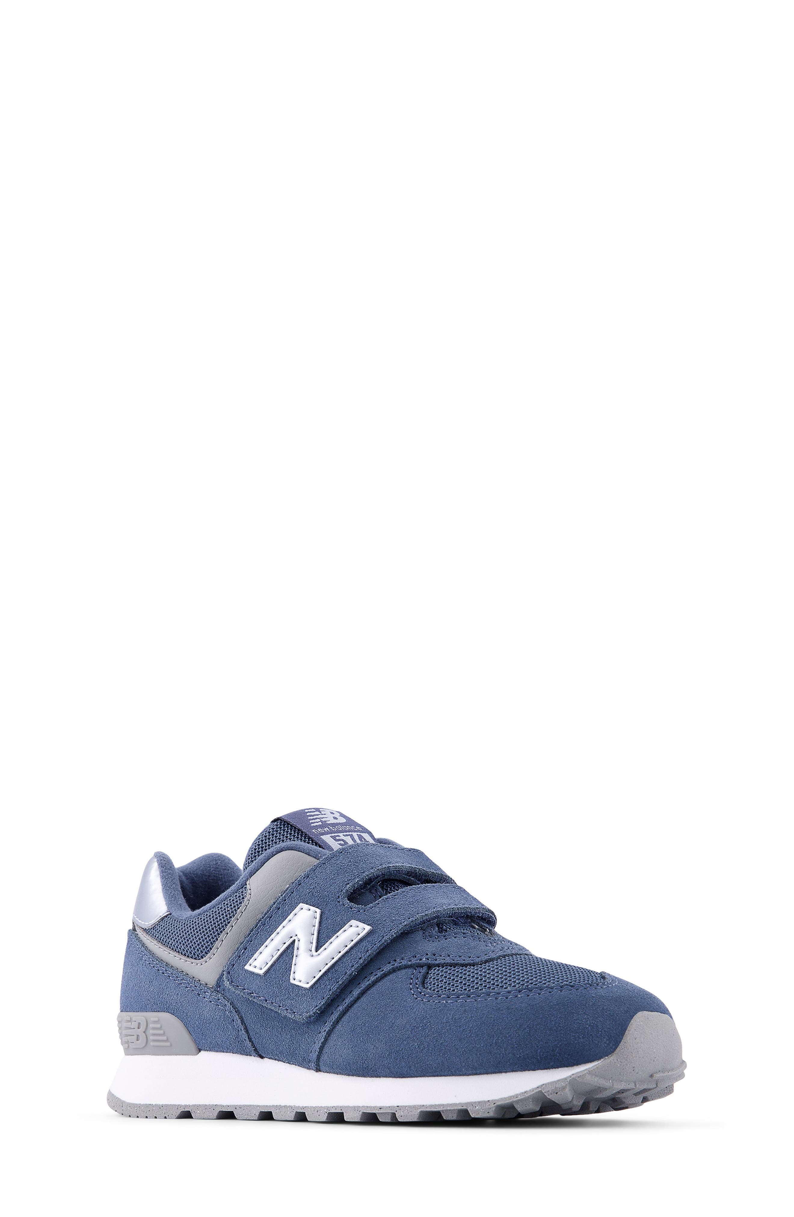 Kids' 574 Sneaker, Main, color, NAVY/ SILVER