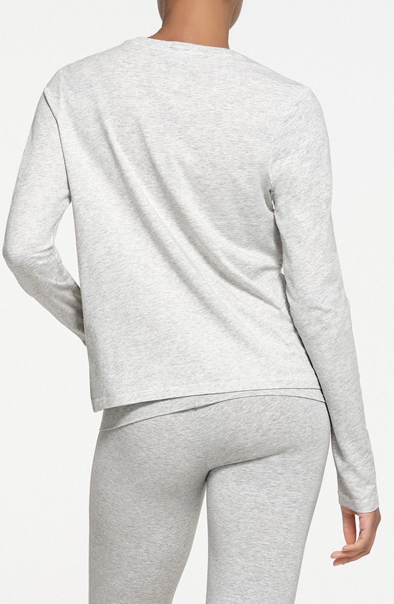 SKIMS Relaxed Long Sleeve T-Shirt, Alternate, color, Light Heather Grey