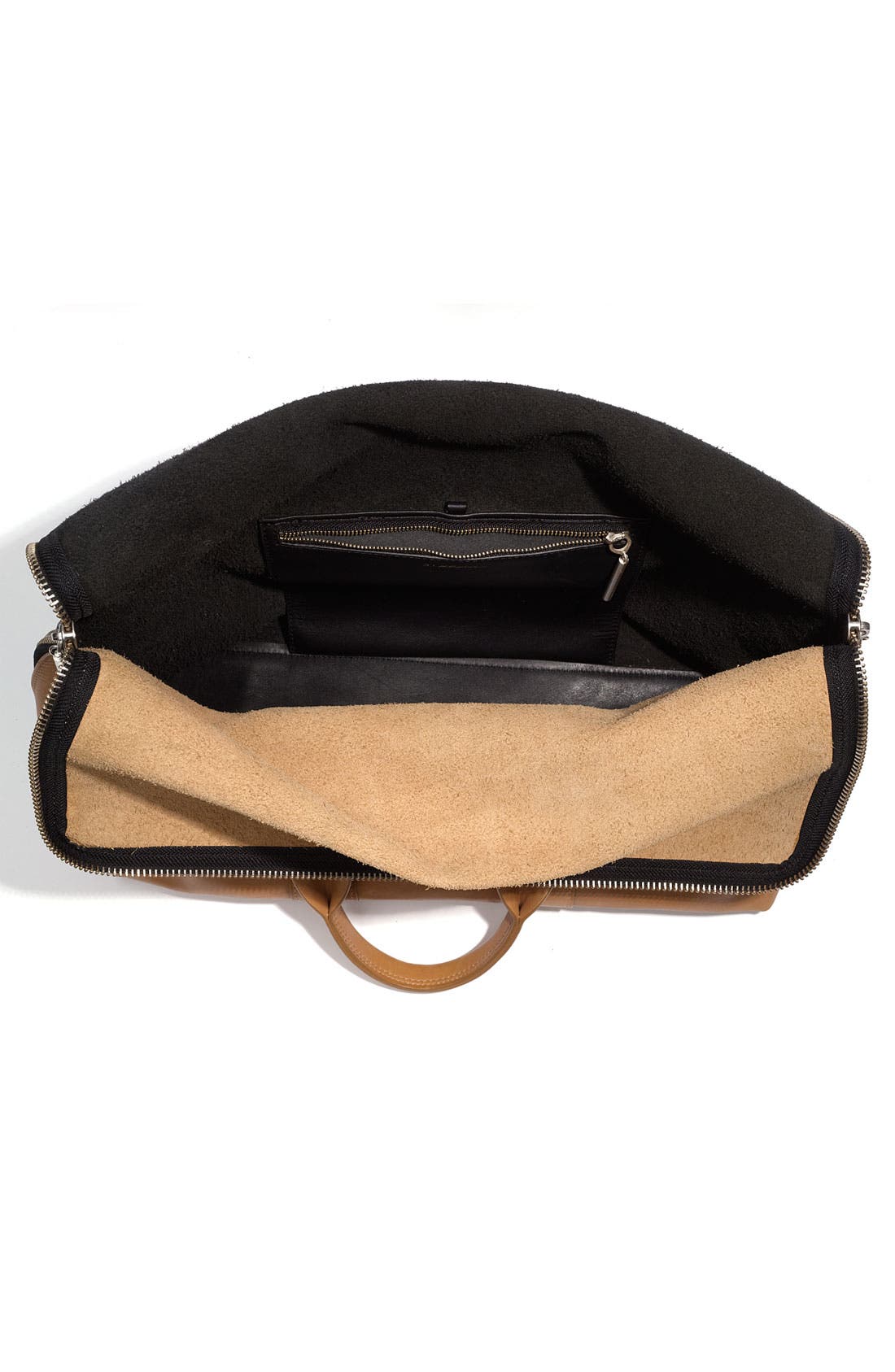 '31 Hour' Leather Tote, Alternate, color, WHITE/ BLACK