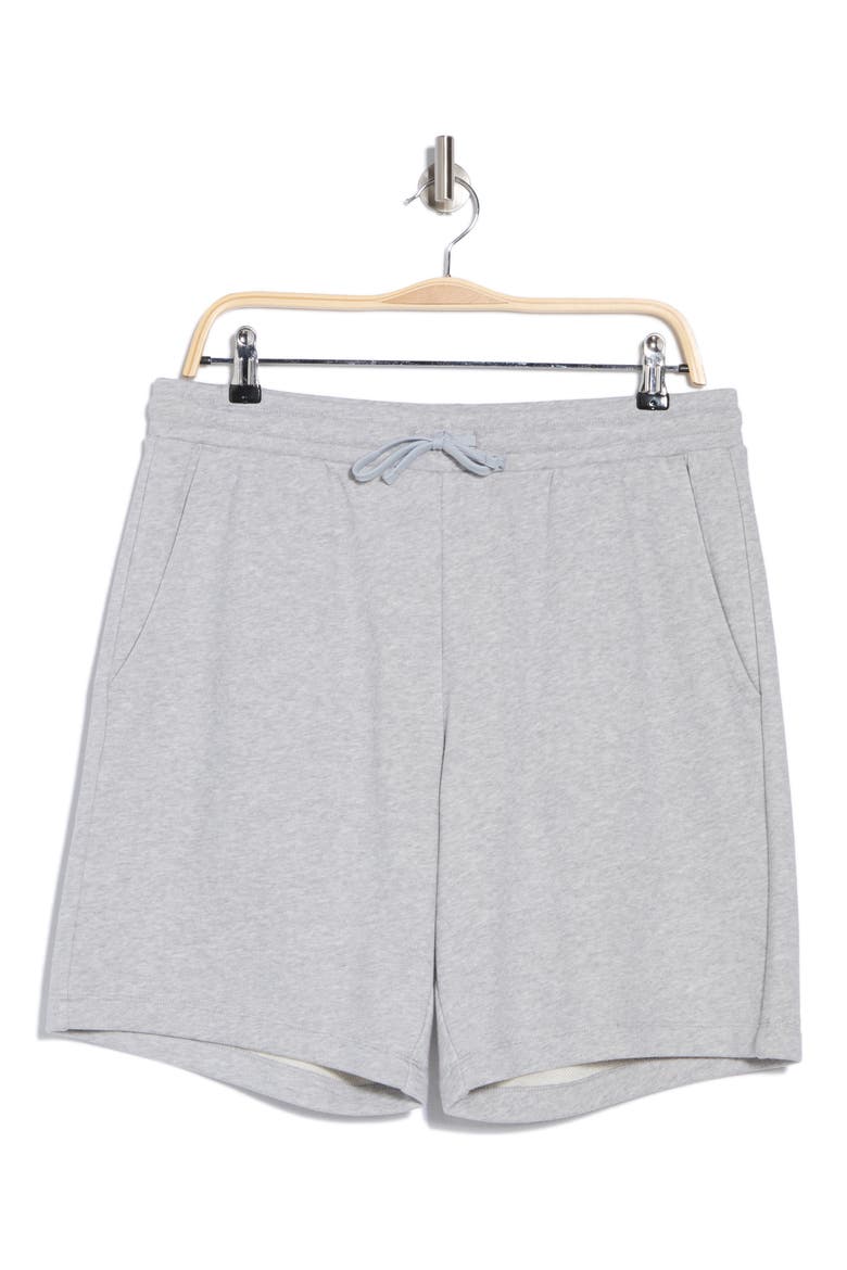 Zone 8-Inch French Terry Drawstring Shorts, Alternate, color, GREY SILK LIGHT HEATHER
