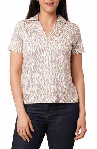 Johnny Collar Short Sleeve Top