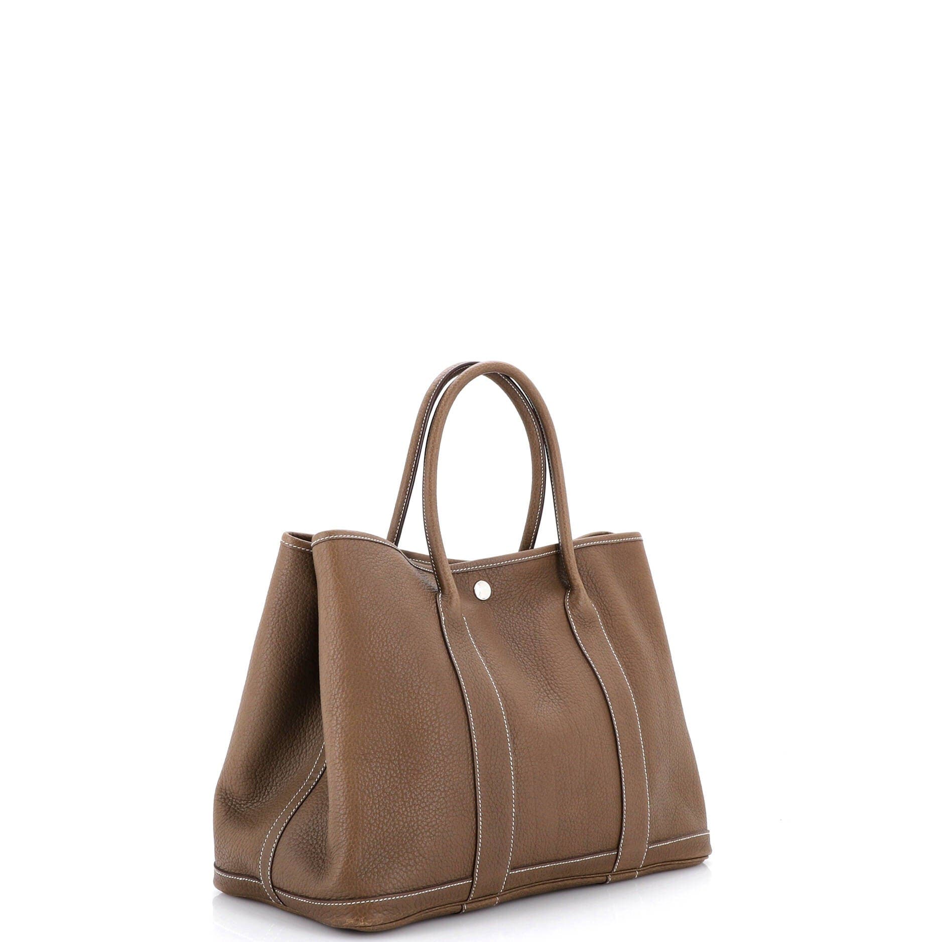 Garden Party Tote Leather 36, Alternate, color, Etoupe