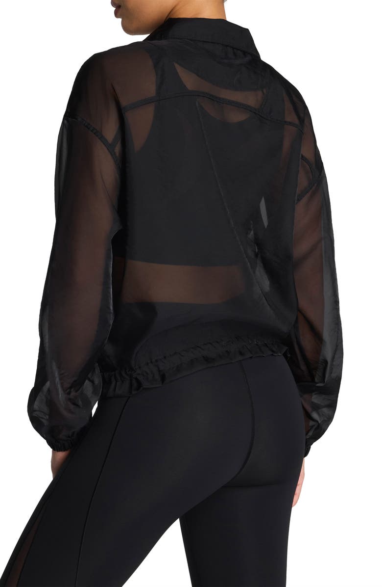 SPANX<sup>®</sup> GM Sheer Full Zip Jacket, Alternate, color, Very Black