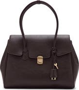MANGO Medium City Faux Leather Satchel