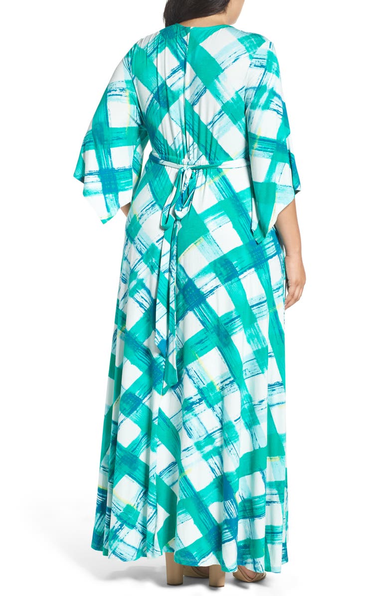 Melissa McCarthy Seven7 Print Empire Maxi Dress, Alternate, color,