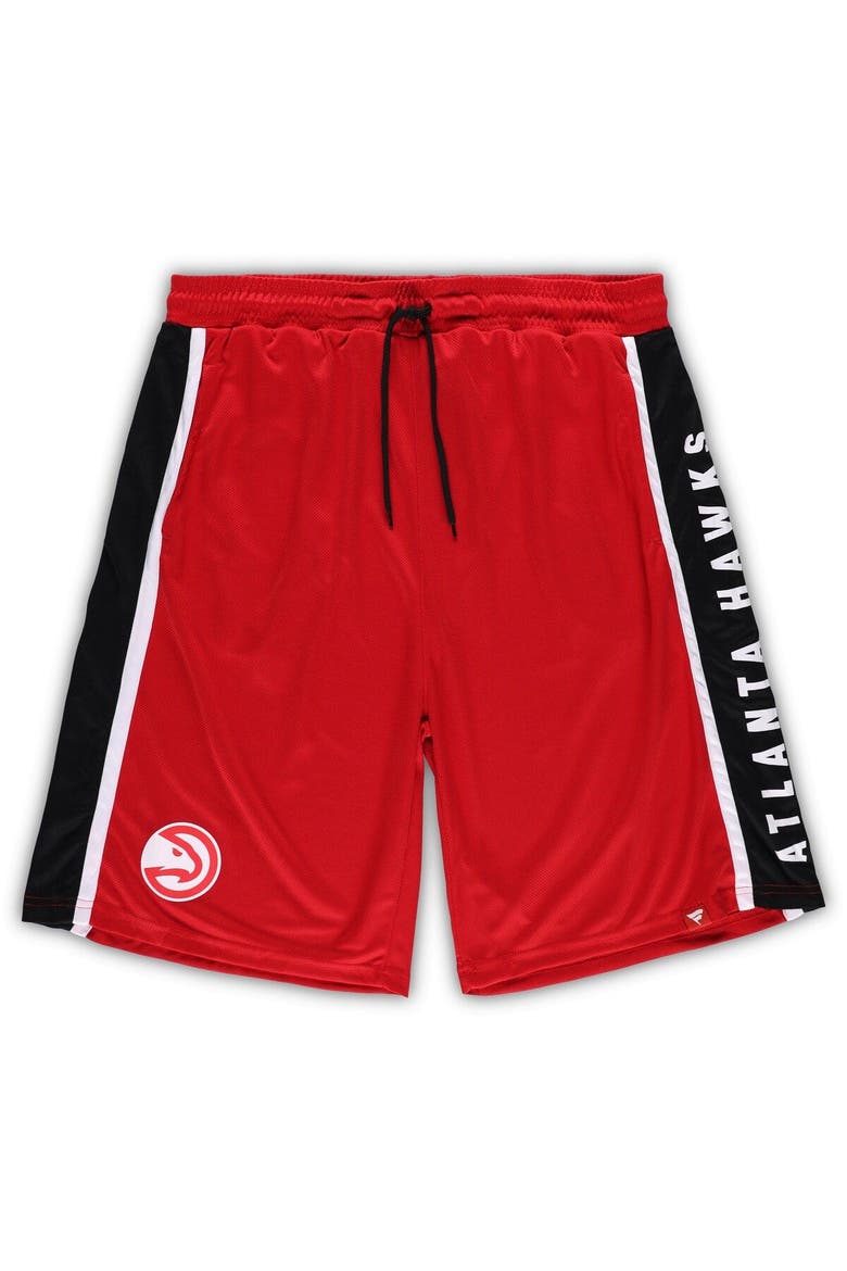 Men's Fanatics Branded Red Atlanta Hawks Big & Tall Referee Iconic Mesh Shorts, Main, color, Red