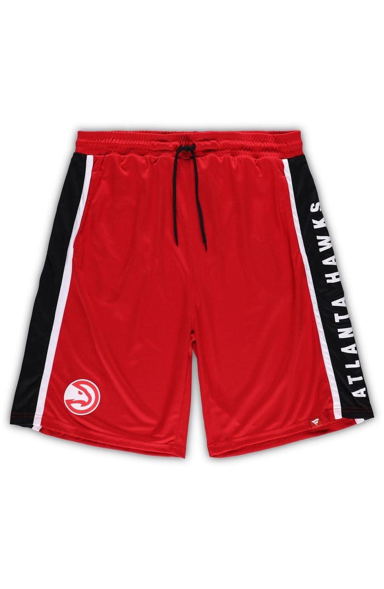 FANATICS Men's Fanatics Branded Red Atlanta Hawks Big & Tall Referee Iconic Mesh Shorts, Main, color, Red