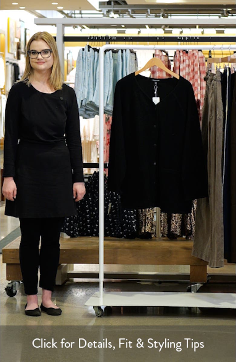 V-Neck Snap Front Bouclé Jacket, sales video thumbnail