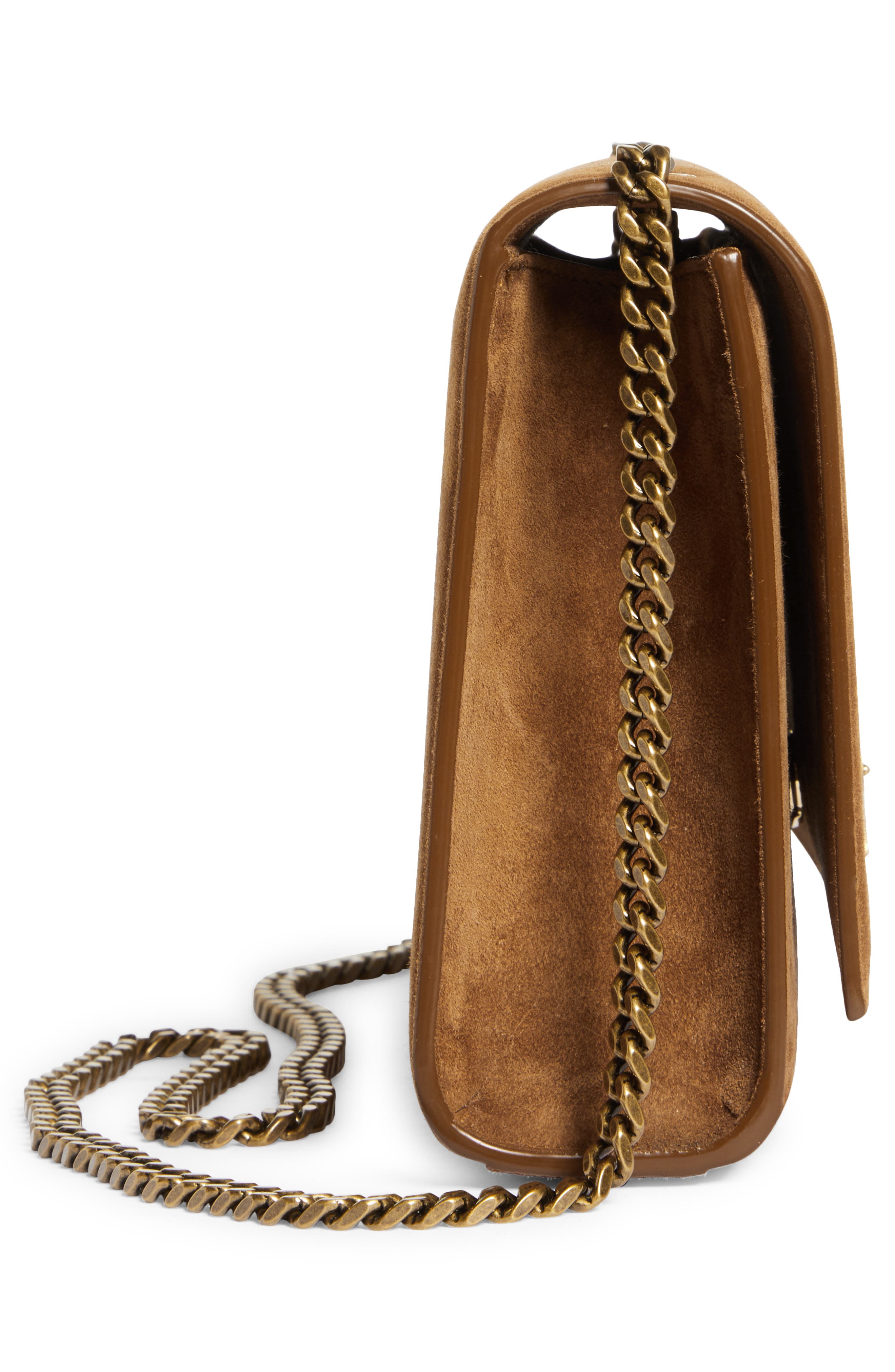 Saint Laurent Medium Kate Suede Shoulder Bag, Alternate, color, 