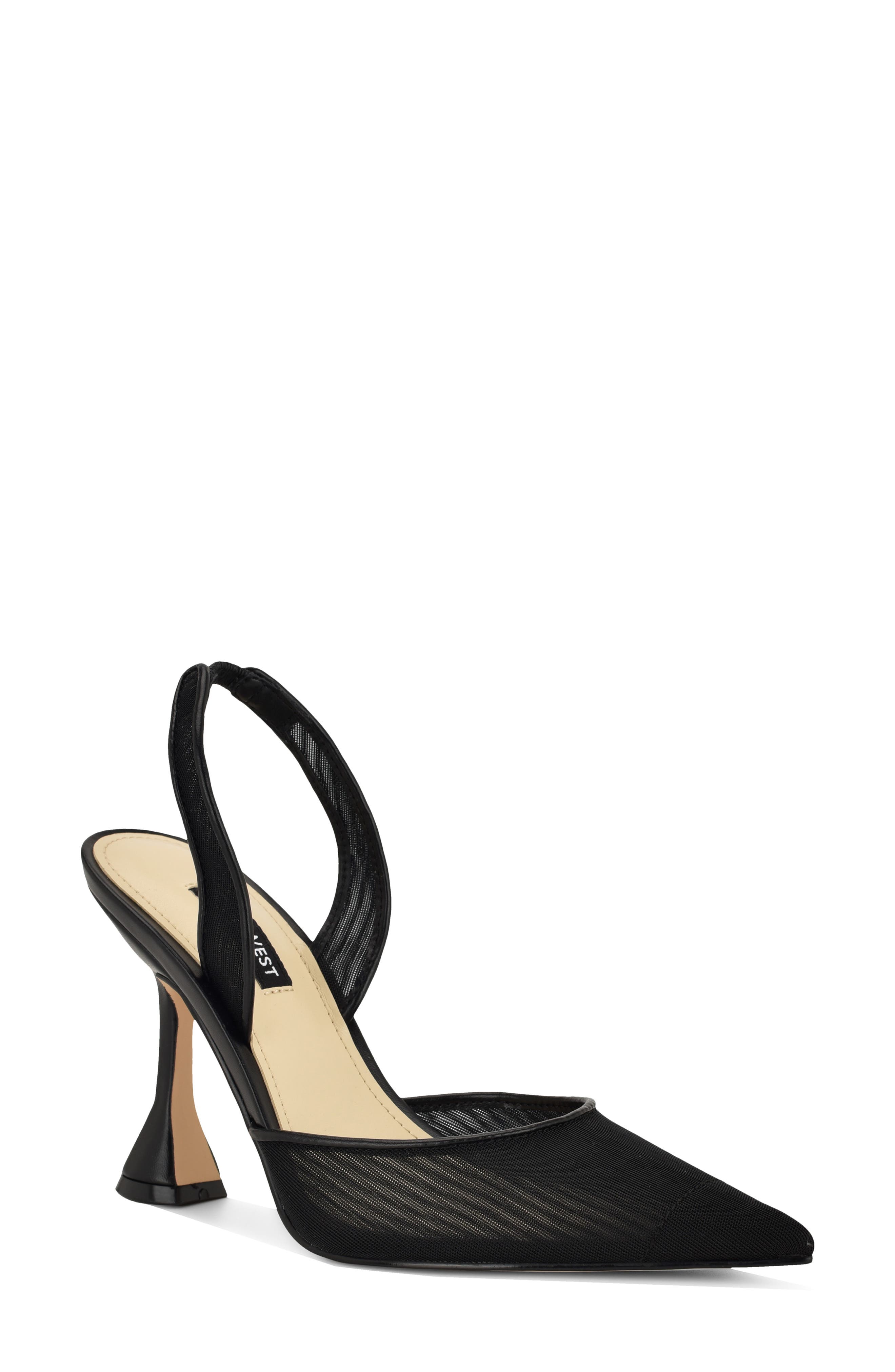 Nine West Kansy Slingback Pump, Main, color, Black