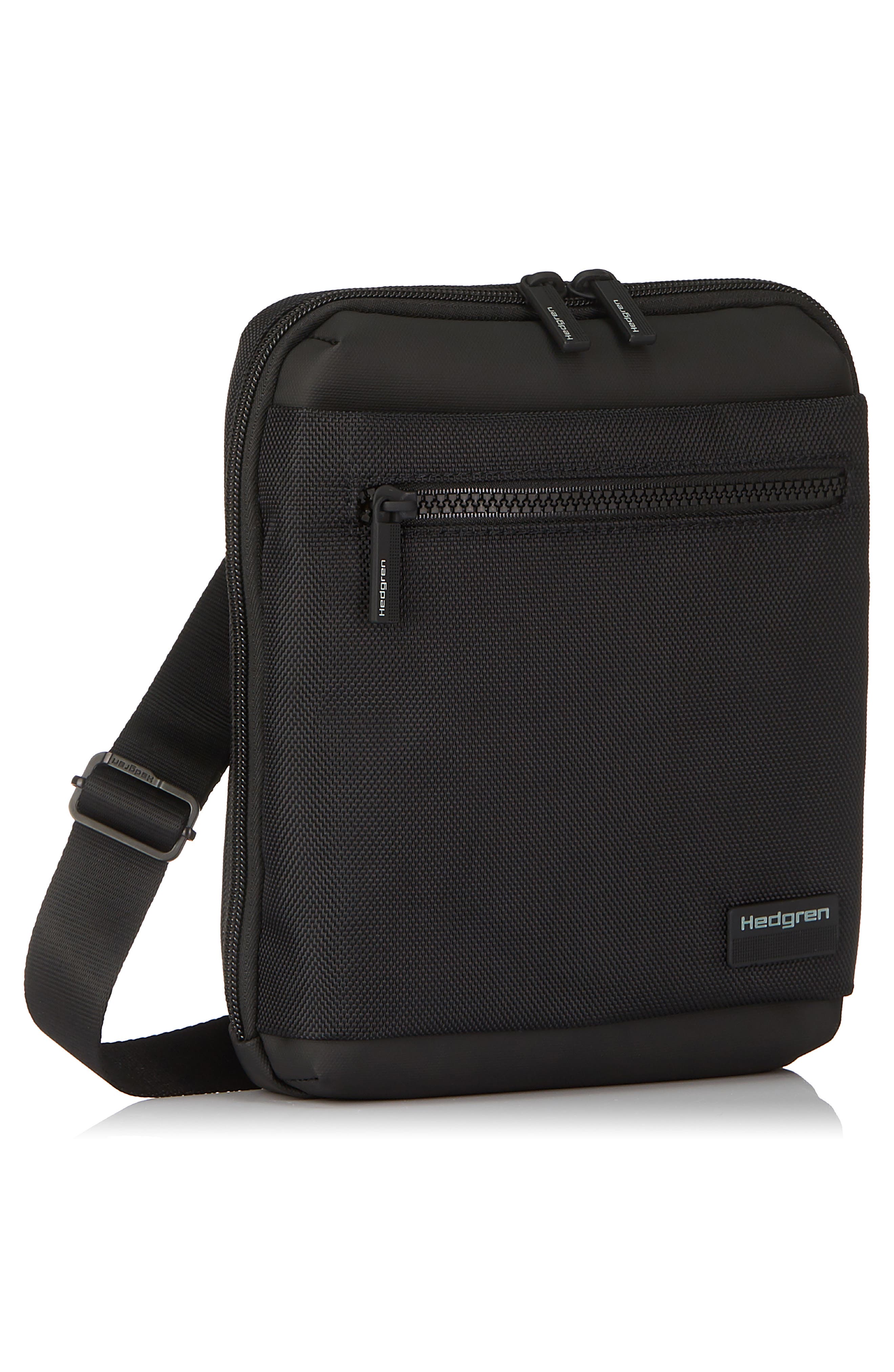 Hedgren Slim Chip RFID Water Repellent Crossbody Bag, Alternate, color, Black