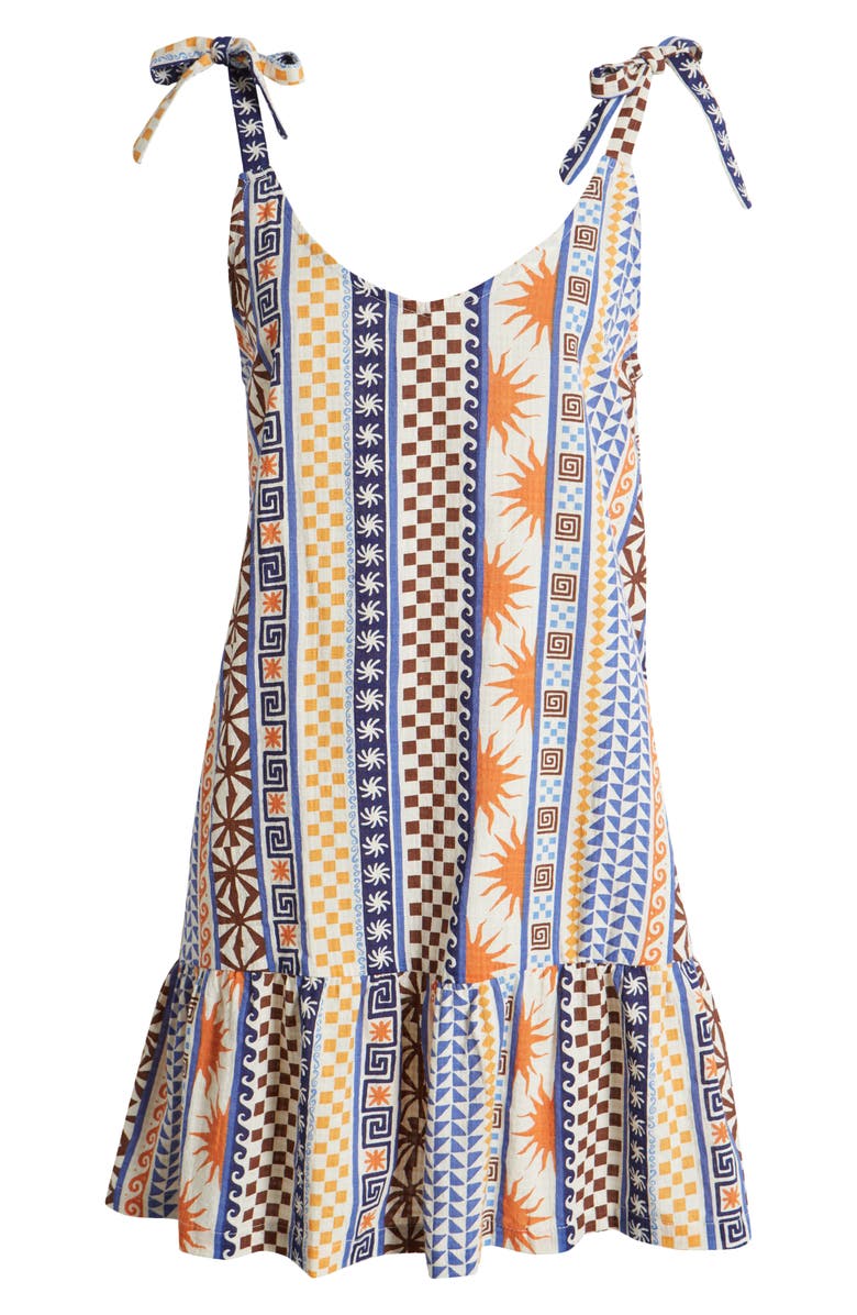 Rip Curl San Carlos Stripe Tie Shoulder Cover-Up Dress, Alternate, color, 