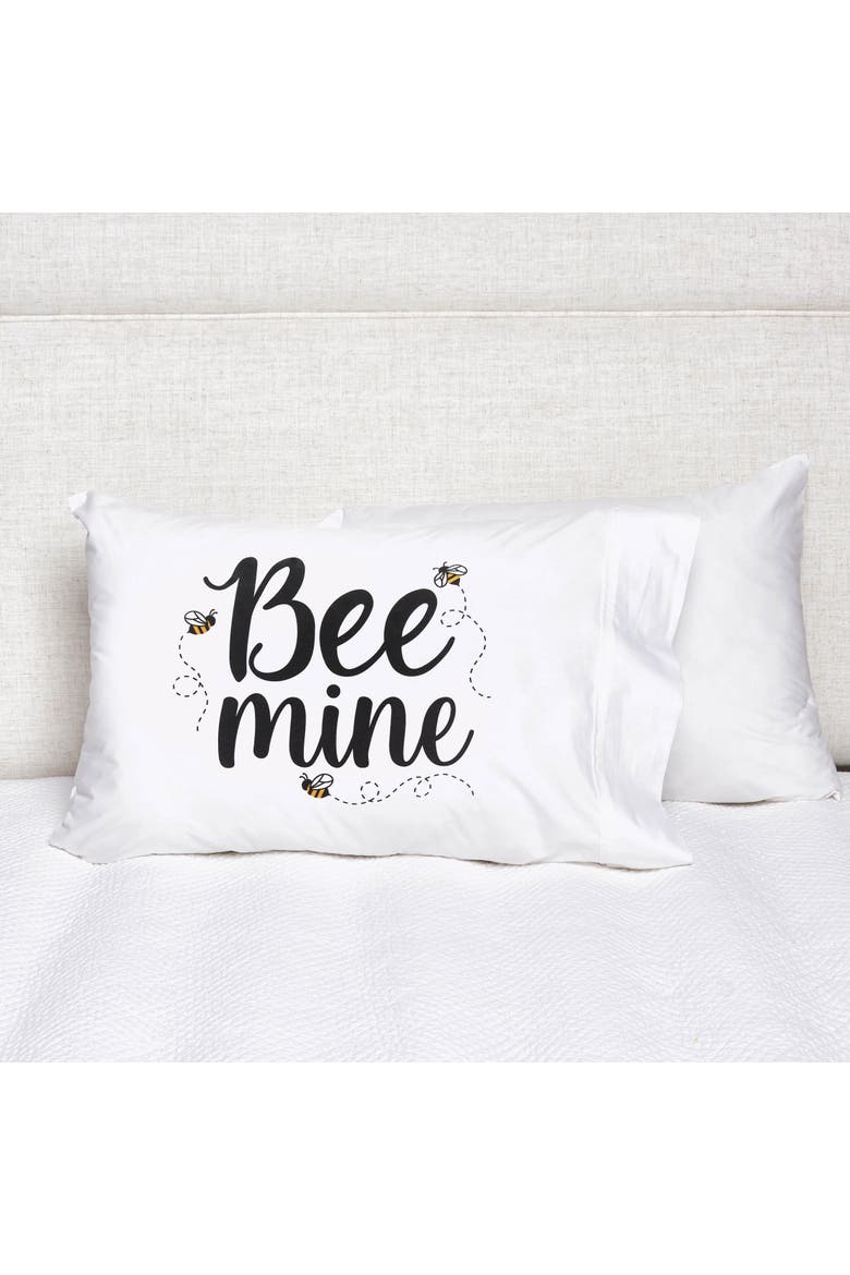 20" x 30" Bee Mine Decorative Pillowcase, Alternate, color, White