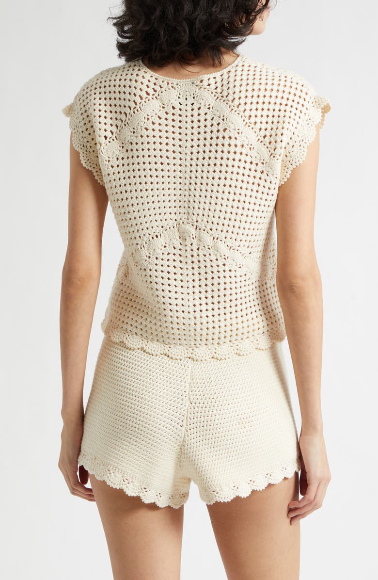 POSSE Dylan Crochet Top, Alternate, color, Pearl