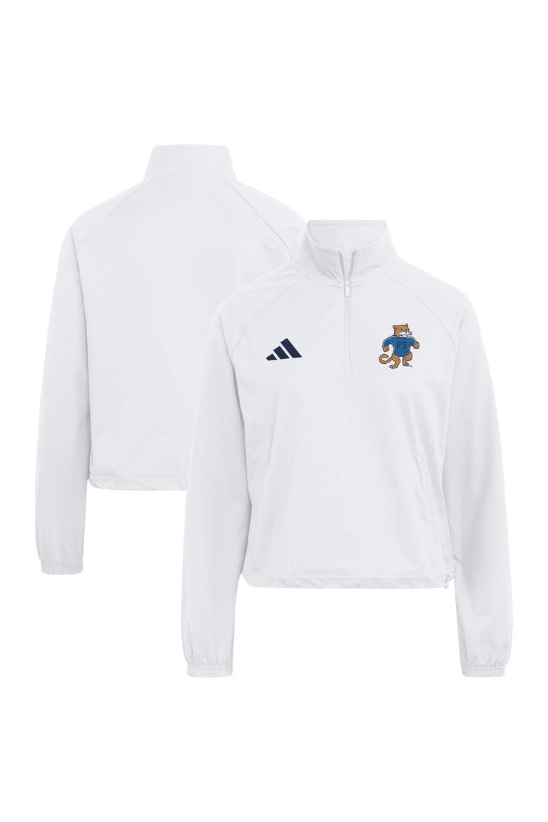 Women's adidas White Penn State Nittany Lions Ultimate365 Woven Quarter-Zip Raglan Pullover, Main, color, White