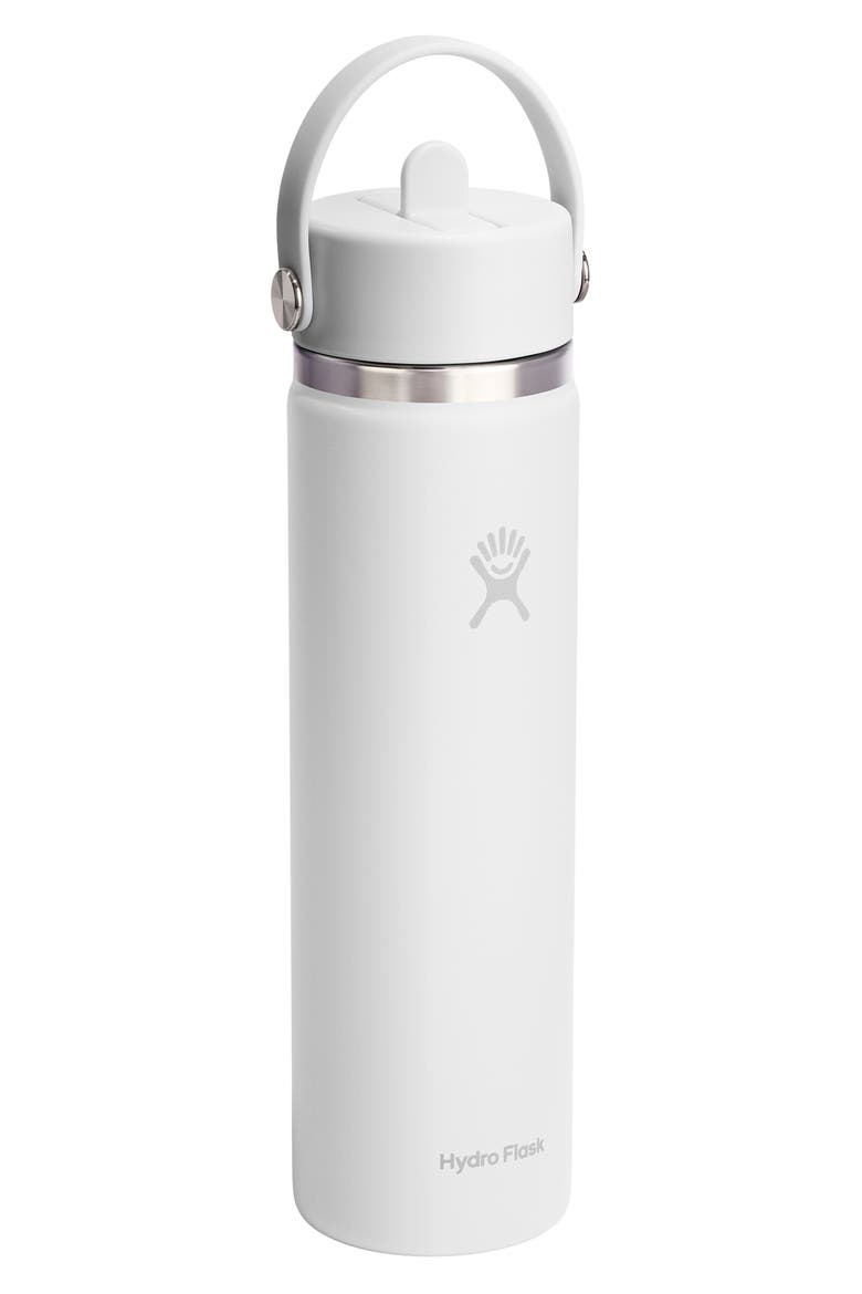 24-Ounce Wide Mouth Flex Straw Cap Bottle, Alternate, color, WHITE