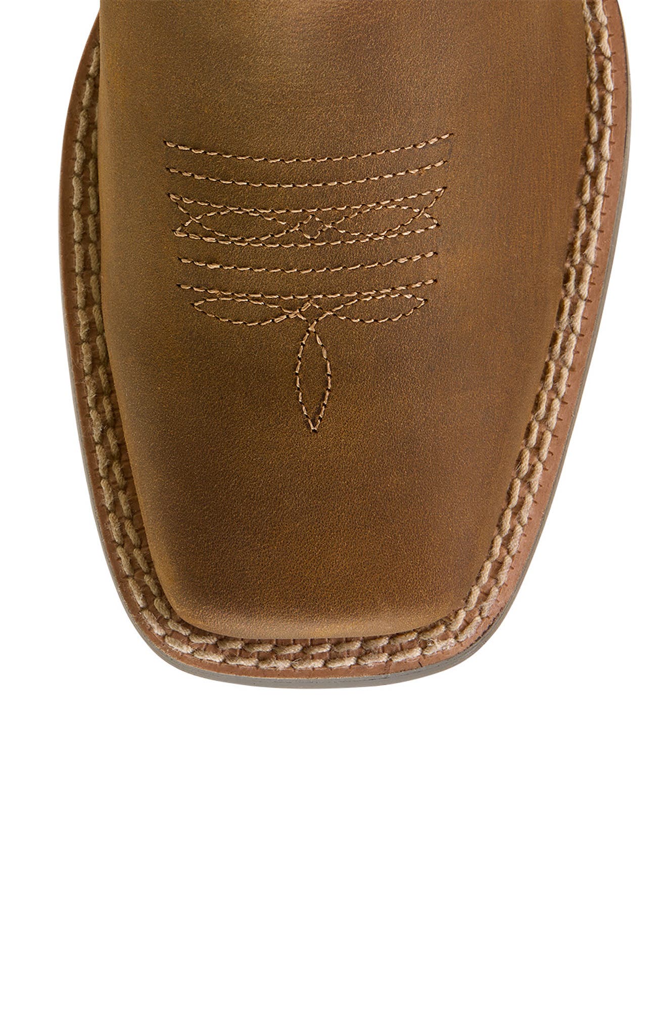 Ariat Kids' Deer Ridge Wide Square Toe Western Boot, Alternate, color, Distressed Brown