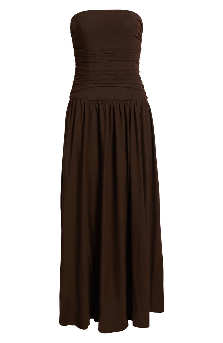 Rare London Drop Waist Mesh Maxi Dress, Alternate, color, 