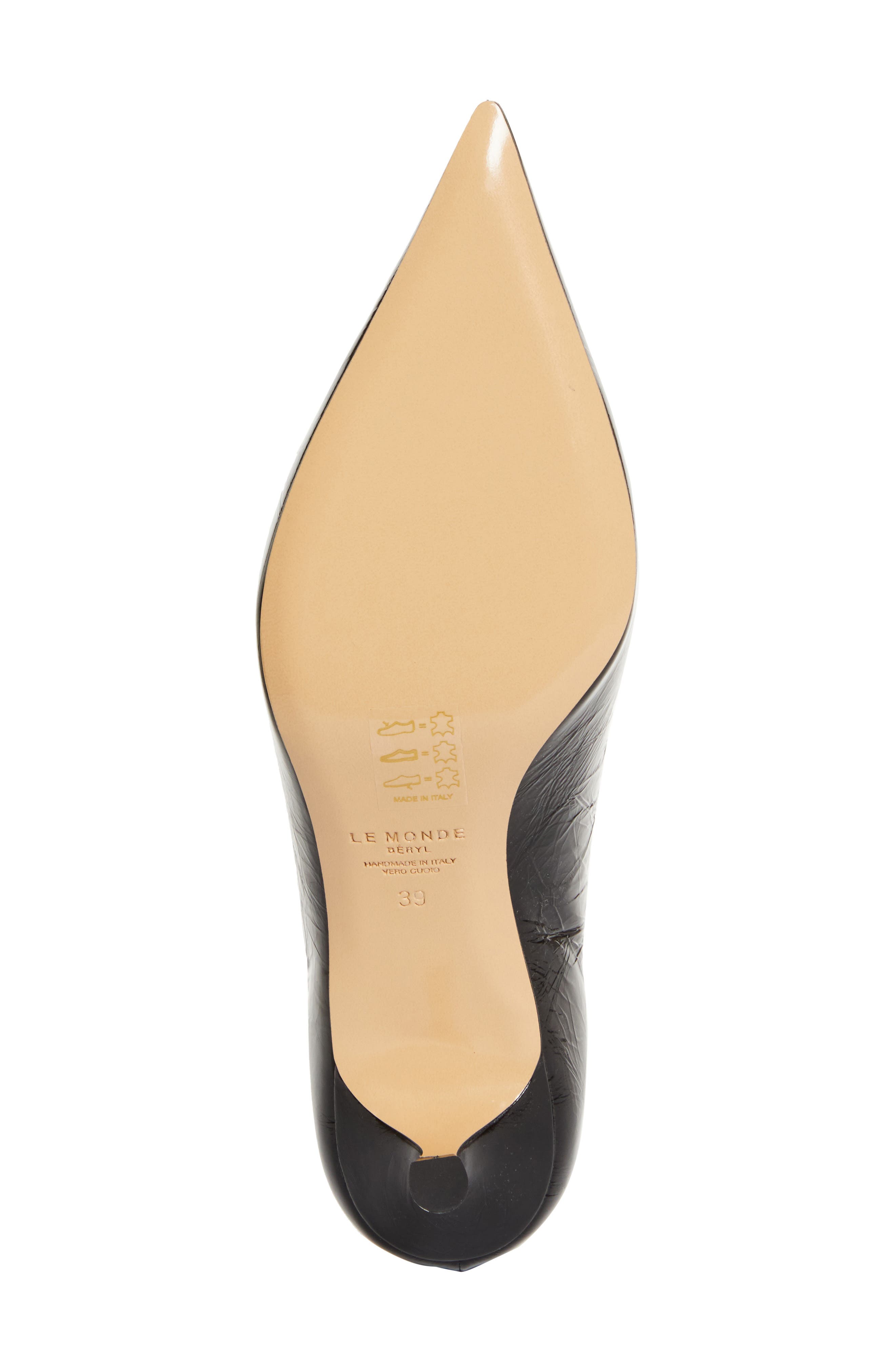 Le Monde Beryl Babouche Kitten Heel Pump, Alternate, color, Black