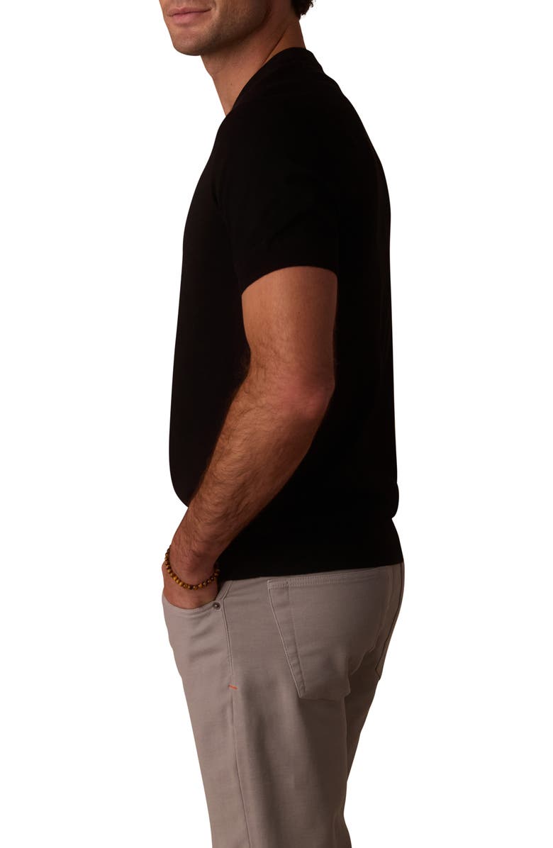 The Normal Brand Taylor Short Sleeve Crewneck Sweater, Alternate, color, Black