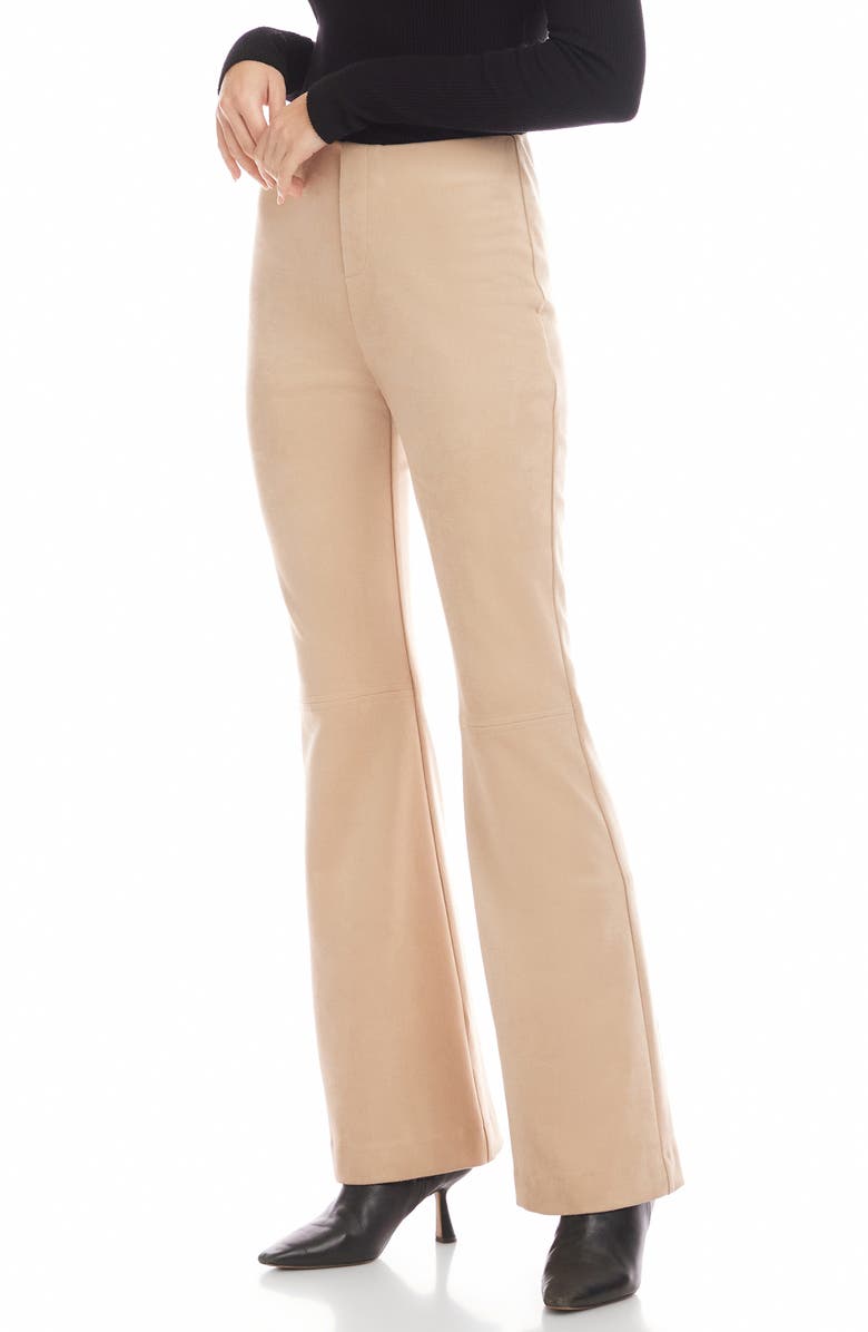 FIFTEEN TWENTY Molly Faux Suede Pants, Alternate, color, Almond