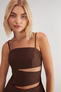 NASTY GAL Premium Tailored Cut Out  Longline Top