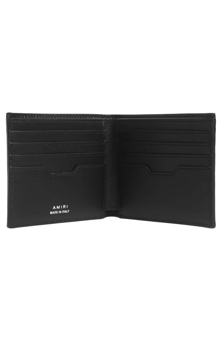 AMIRI Three Star Leather Bifold Wallet, Alternate, color, Black