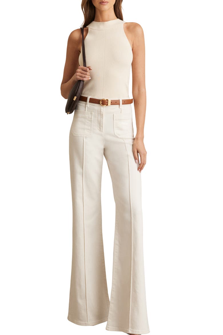 Sakura Flare Jeans, Alternate, color, Ecru