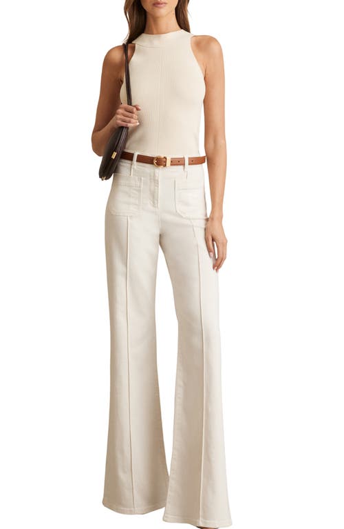 Reiss Sakura Flare Jeans In Sand