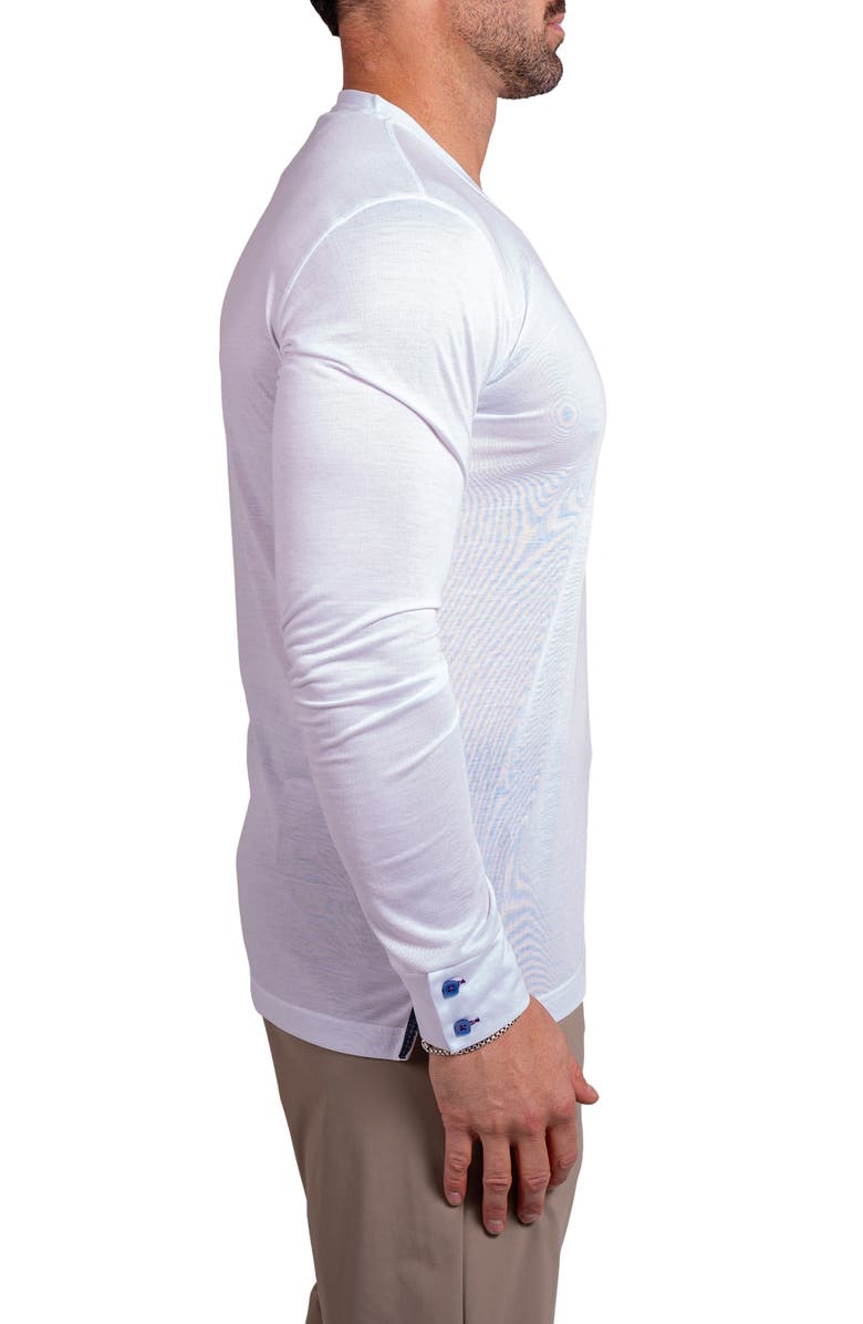 Maceoo Edison Ascension V-Neck Long Sleeve T-Shirt, Alternate, color, White