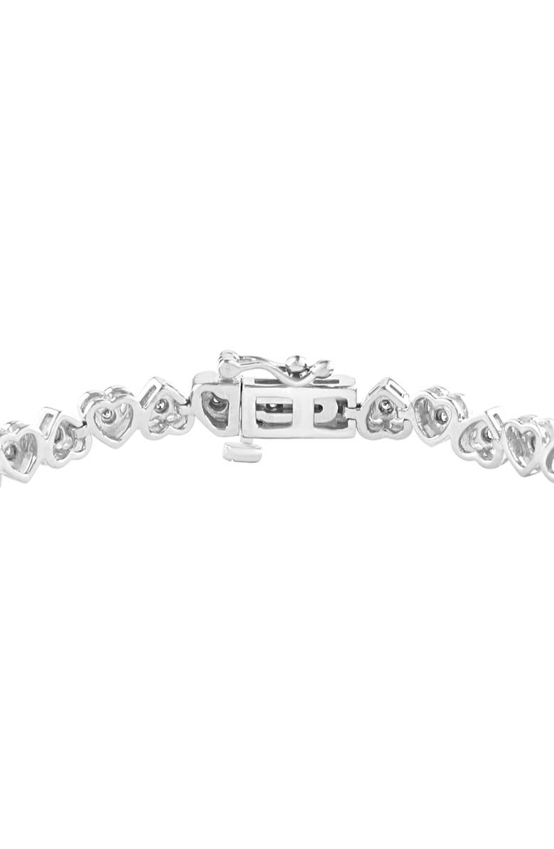 EFFY Sterling Silver Diamond Heart Tennis Bracelet - 0.22ct., Alternate, color, Silver