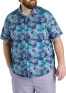 Synrgy by DXL Big & Tall Leaf Print Sport Shirt