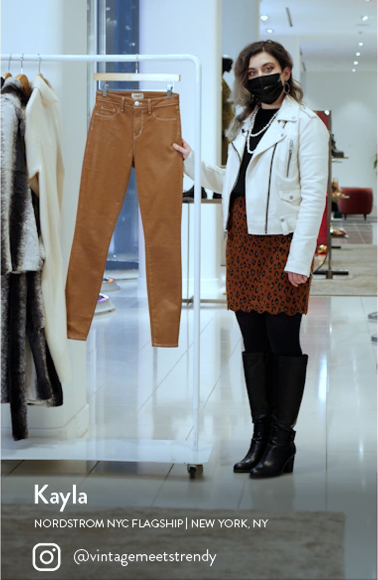 Marguerite Topstitch Detail Coated Skinny Jeans, sales video thumbnail