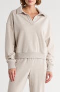 90 DEGREE BY REFLEX French Terry Chill Mode Polo Sweatshirt