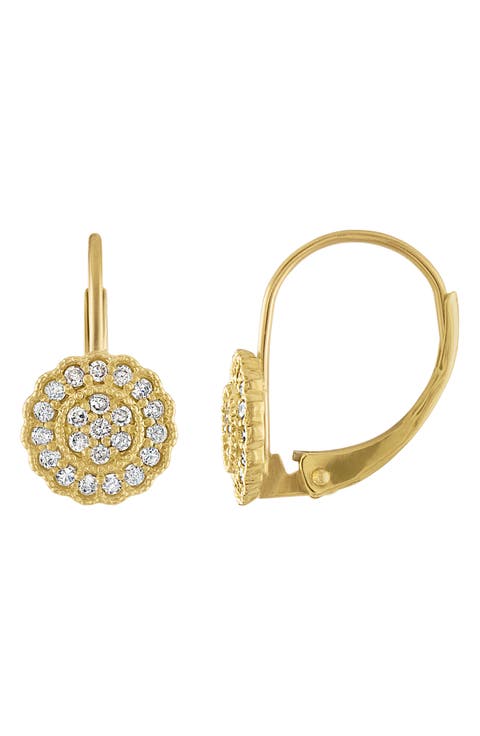 10k Gold Diamond Drop Earrings
