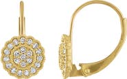 FZN 10k Gold Diamond Drop Earrings