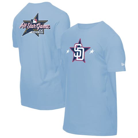 Men's New Era Light Blue San Diego Padres 2025 MLB All-Star Game Workout T-Shirt