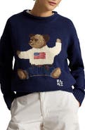 Polo Ralph Lauren Polo Bear Intarsia Cotton & Linen Sweater