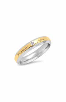 Simulated Diamond Two-Tone Ring